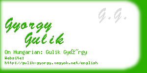 gyorgy gulik business card